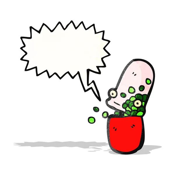 Cartoon drugs capsule — Stock Vector