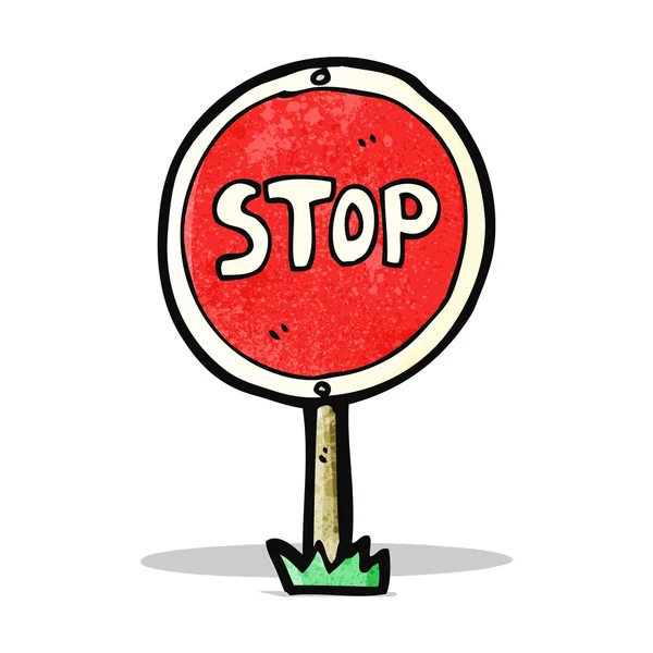 Cartoon stopbord — Stockvector