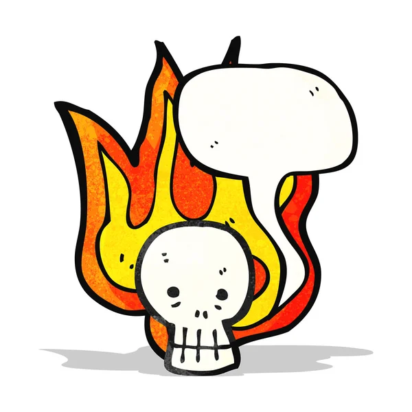 Spooky skull cartoon — 图库矢量图片