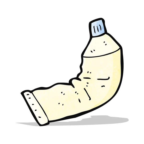 Tube pressé de dentifrice dessin animé — Image vectorielle