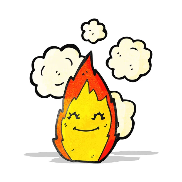 Flamme heureux cartoon — Wektor stockowy