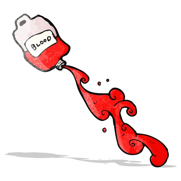 Sac de sang dessin animé — Image vectorielle