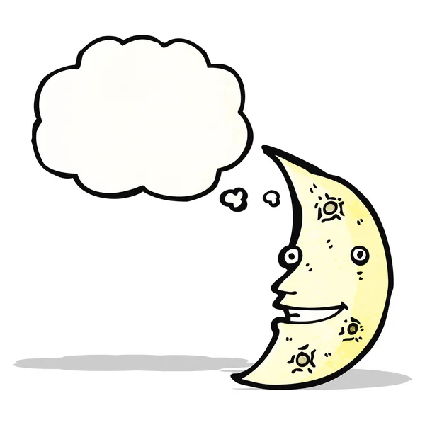 Moon cartoon character — Stock Vector