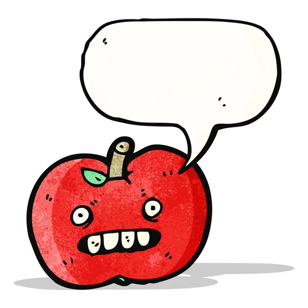 Cartoon ugly apple — Stock Vector