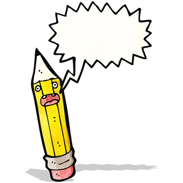Kreskówka ołówek z bańki mowy — Wektor stockowy