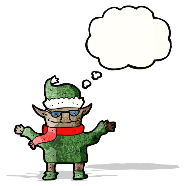 Dibujos animados de duende de Navidad — Stockvector
