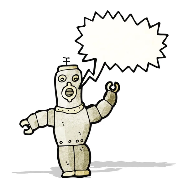 漫画レトロなロボット — ストックベクタ