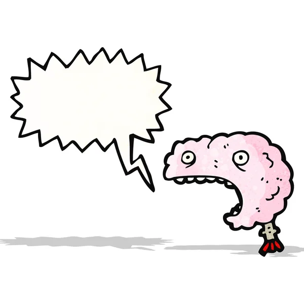 Gritando desenho animado cérebro — Vetor de Stock