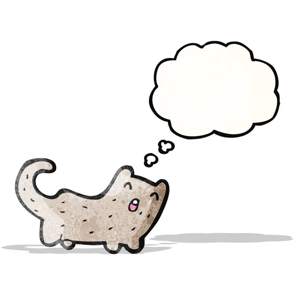 Düşünce baloncuklu çizgi film kedisi — Stok Vektör