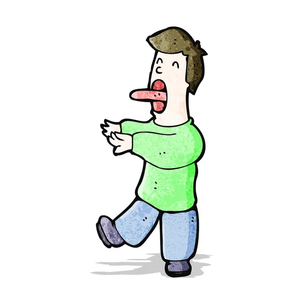 Cartoon slaapwandelen man — Stockvector