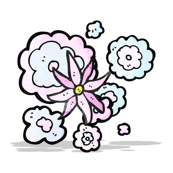 装飾的な花の漫画の要素 — ストックベクタ