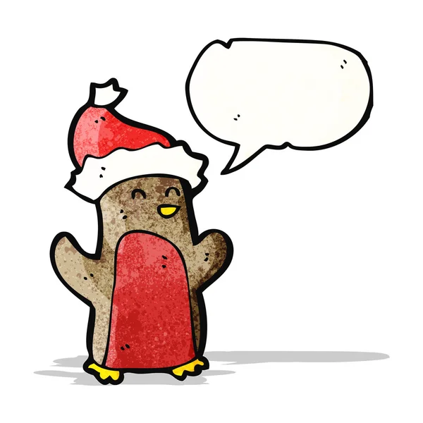 Cartoon Kerstmis robin — Stockvector