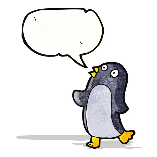 Pingüino de dibujos animados — Vector de stock