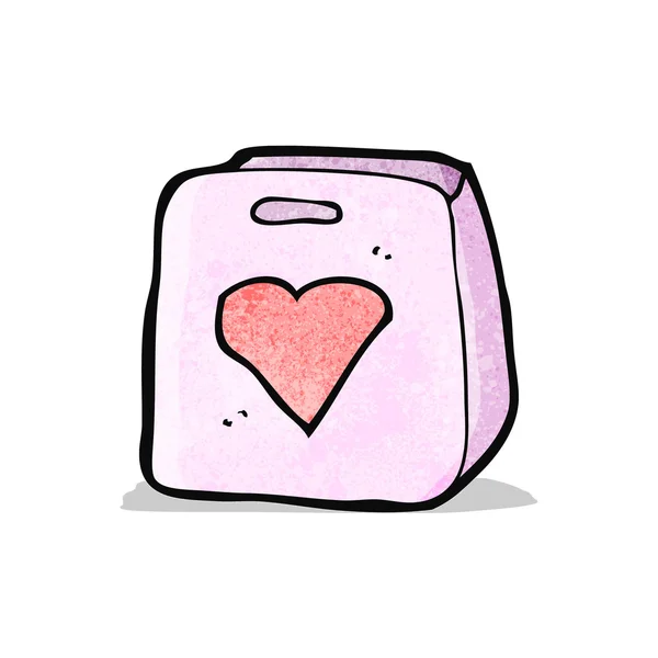 Bolsa de regalo de San Valentín de dibujos animados — Archivo Imágenes Vectoriales