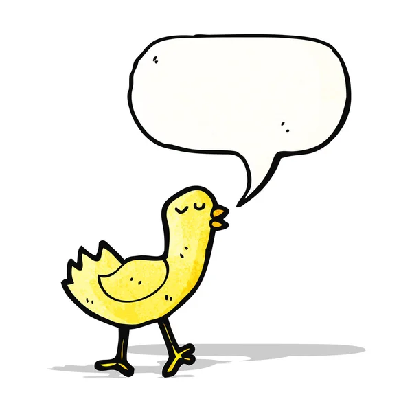 Karikatür sarı kuş — Stok Vektör