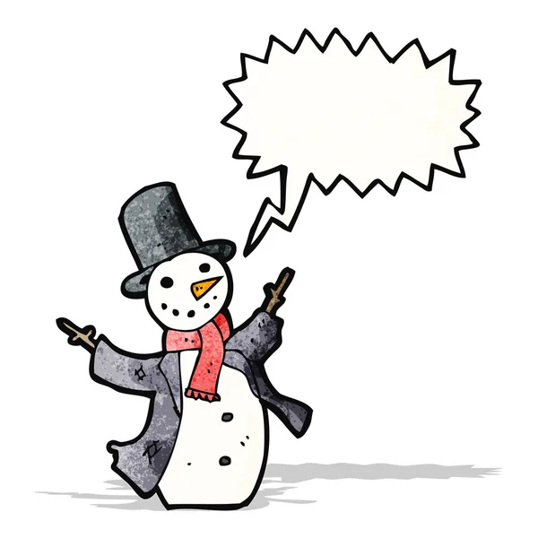 Cartoon dancing snowman — Stock Vector