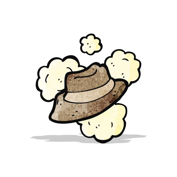 Régi kalapot rajzfilm — Stock Vector