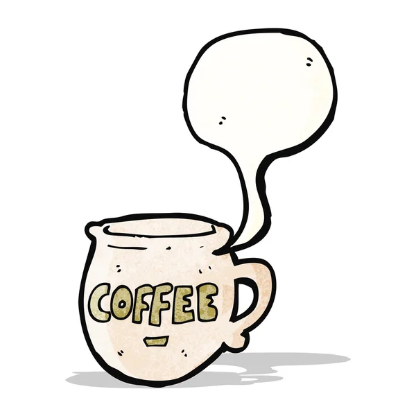 Taza de café de dibujos animados — Vector de stock