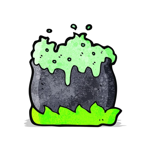 Bubbling cauldron cartoon — Stock Vector