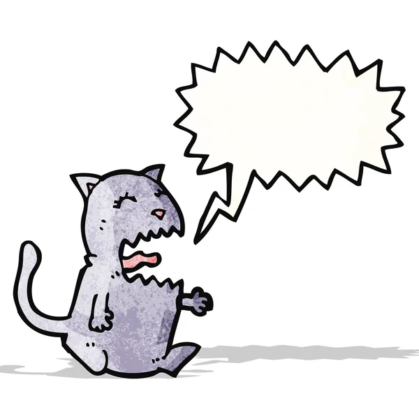 Meowing cat cartoon — Stock Vector