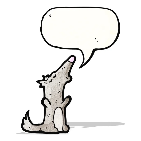 Petit dessin animé de loup — Image vectorielle