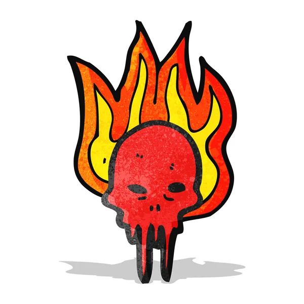 Caricatura bruta del cráneo de Halloween — Vector de stock