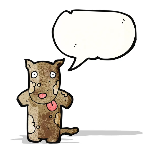 Σκύλος κινουμένων σχεδίων με φούσκα ομιλία — Διανυσματικό Αρχείο
