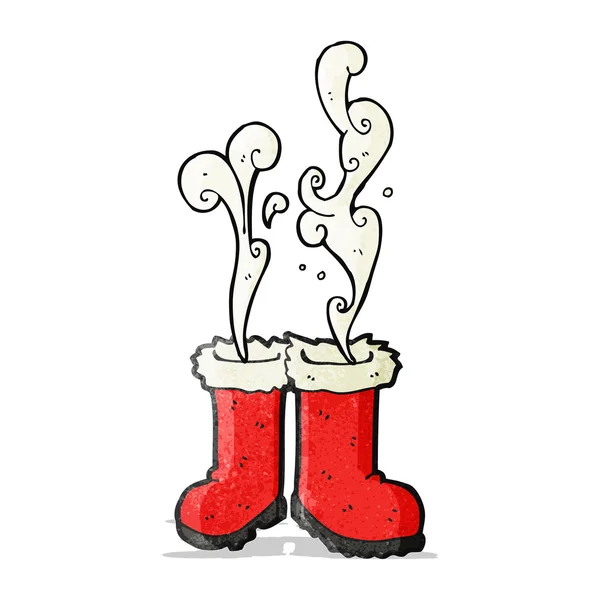Smoking santa boots — Stock Vector