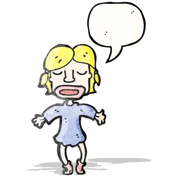 说话的女孩 — 图库矢量图片