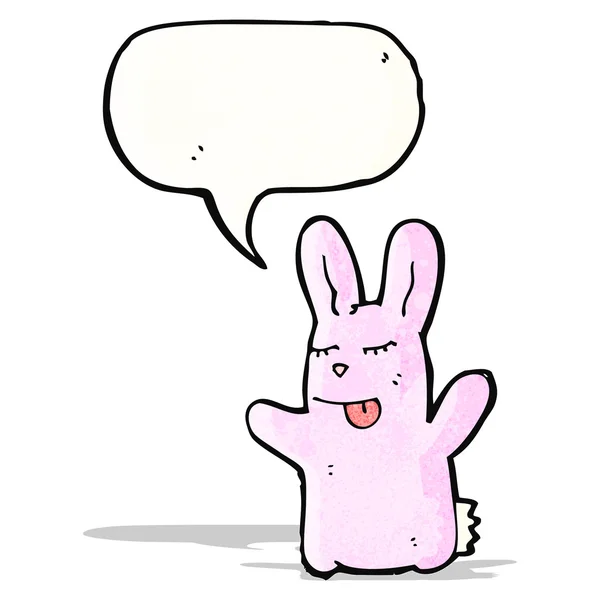 Kreslený růžový králík — Stockový vektor