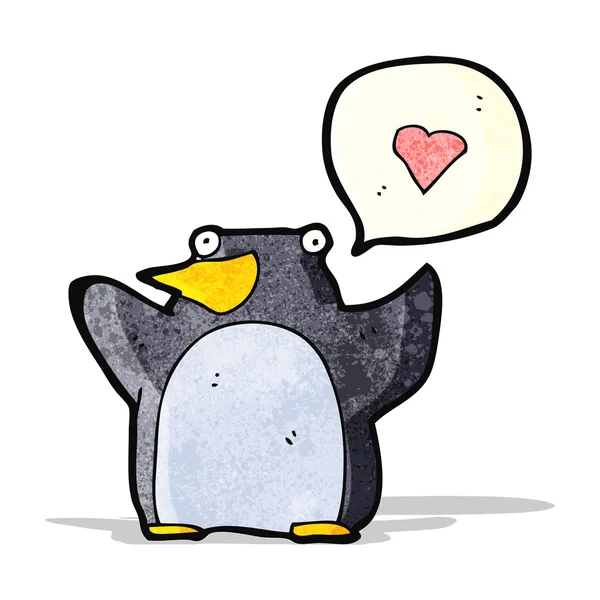 Funny cartoon penguin — Stock Vector