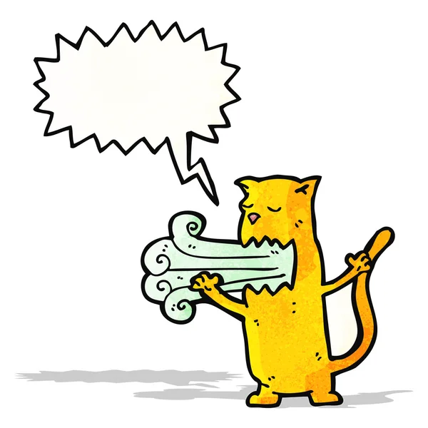 Burping gato de dibujos animados — Archivo Imágenes Vectoriales