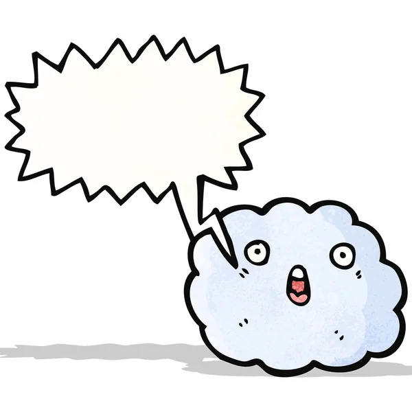 Crier personnage de dessin animé nuage — Image vectorielle