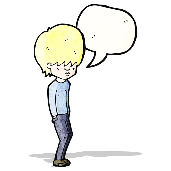 Cartoon blonde tiener — Stockvector