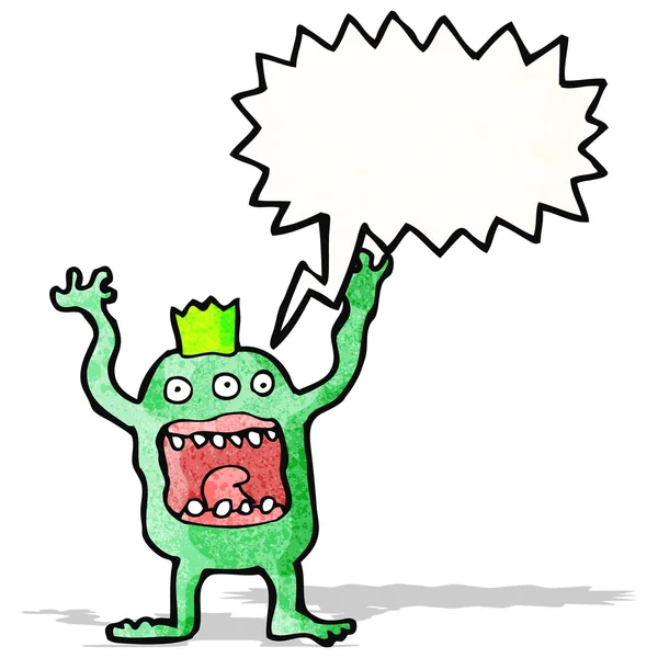 Galen skrikande monster cartoon — Stock vektor