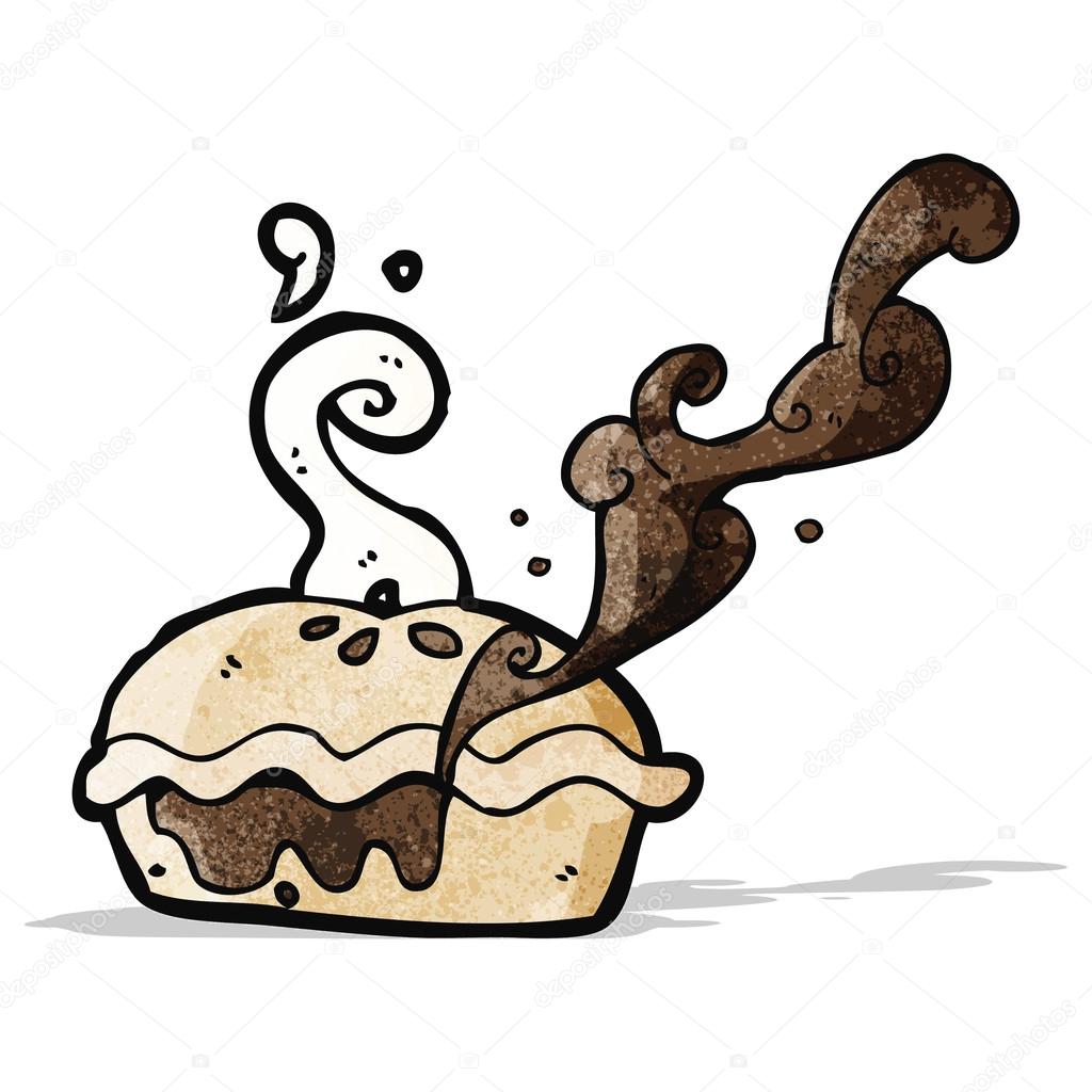 Tarte A La Viande Dessin Anime Image Vectorielle Par Lineartestpilot C Illustration