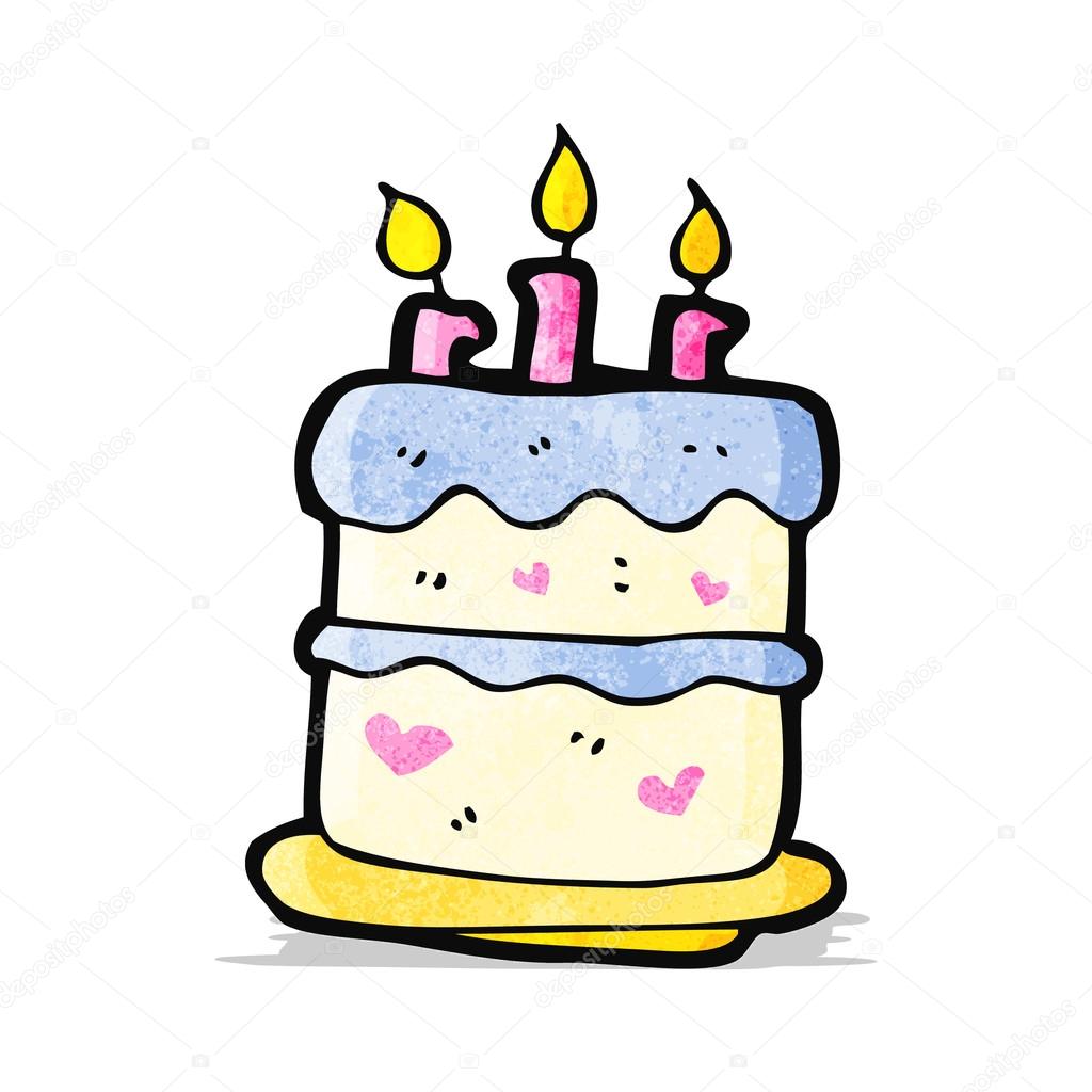 Cartoon birthday cake — Stock Vector © lineartestpilot #58069005