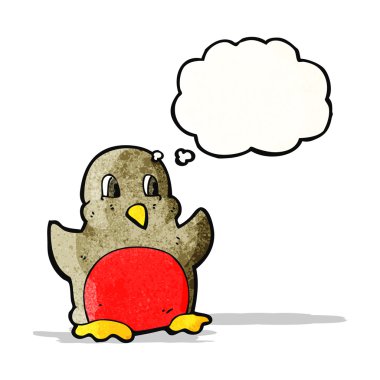 Retro karikatür robin