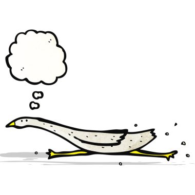 Kaz çalışan karikatür