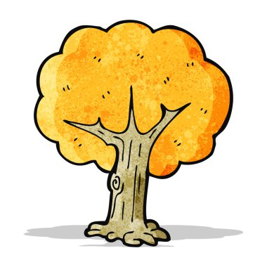 karikatür ağaç Güz