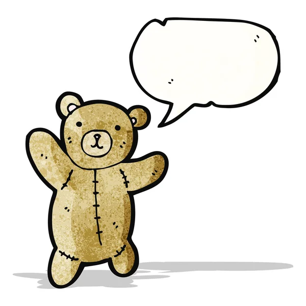 Cartoon teddy bear with speech bubble — Stock Vector