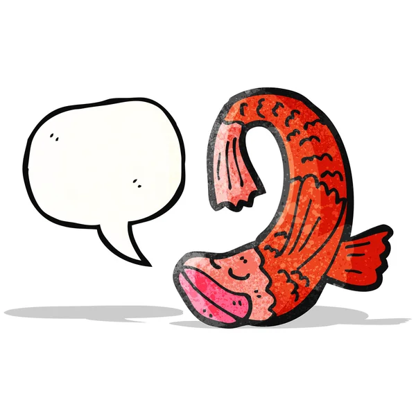 Talking fish cartoon — Stock Vector