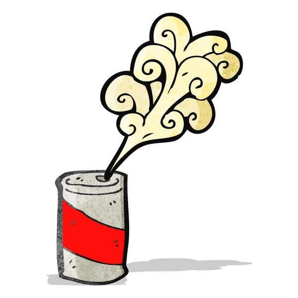 Fizzing soda can cartoon — Stock Vector