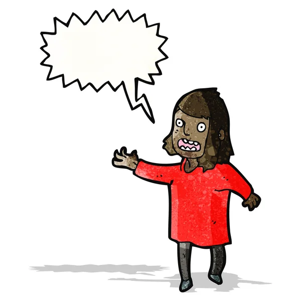 Karikatur schreiende Frau — Stockvektor