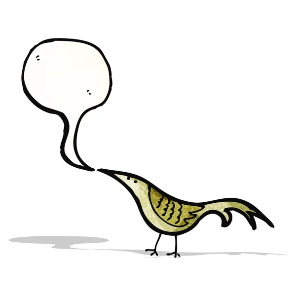 Canto de dibujos animados de aves — Vector de stock