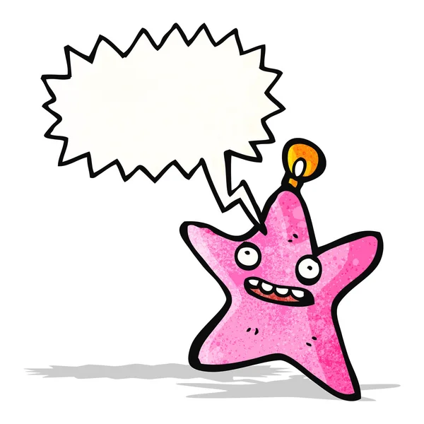 Estrela decoração desenho animado personagem — Vetor de Stock