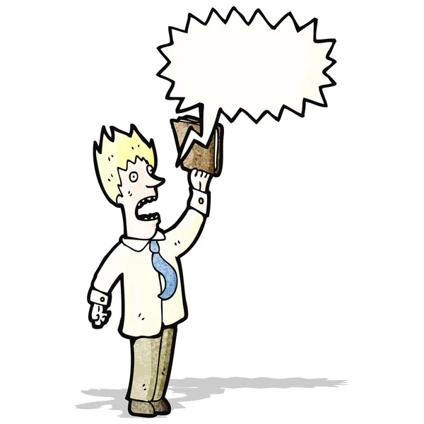 Bağırarak işadamı karikatür — Stok Vektör