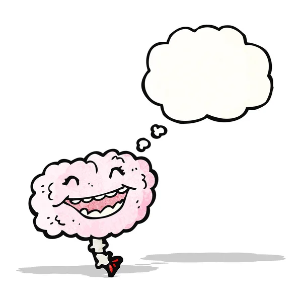 Caricatura del cerebro riendo — Archivo Imágenes Vectoriales