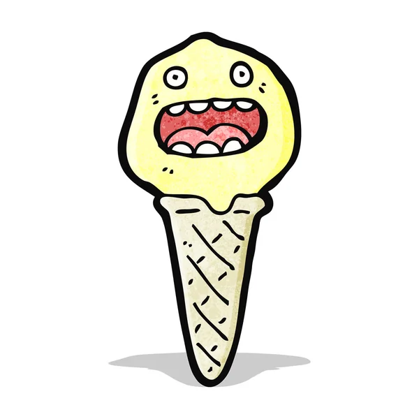 Helado impactado de dibujos animados — Archivo Imágenes Vectoriales