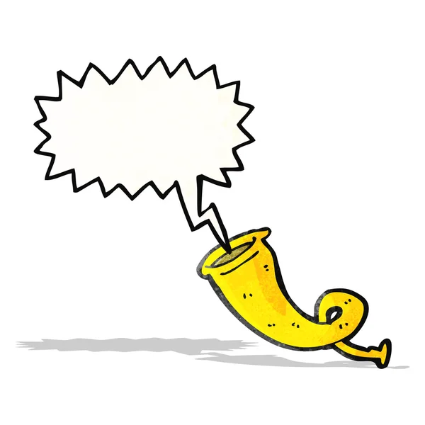 Corne en laiton dessin animé — Image vectorielle